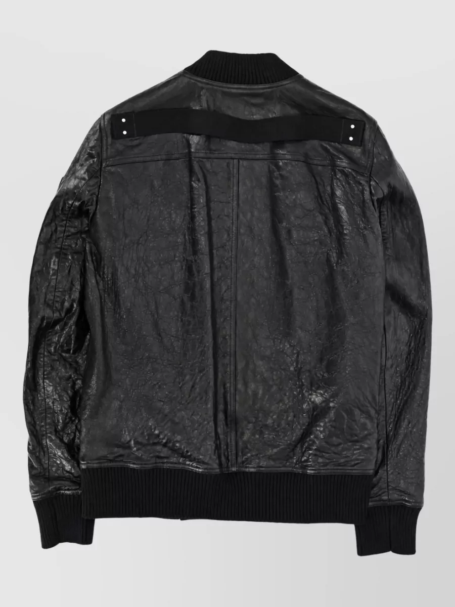 Rick Owens Lamb Leather Bomber Jacket