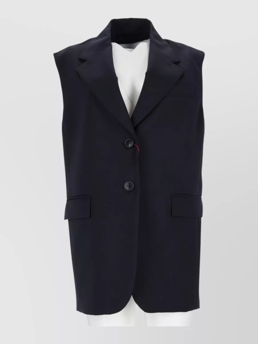 Max Mara virgin wool sleeveless suit jacket