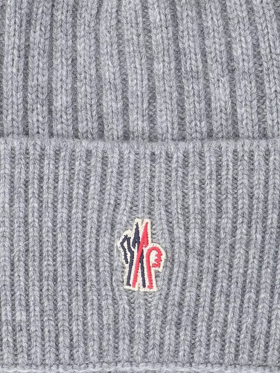 Moncler Grenoble Hat Pom Detail Ribbed Texture