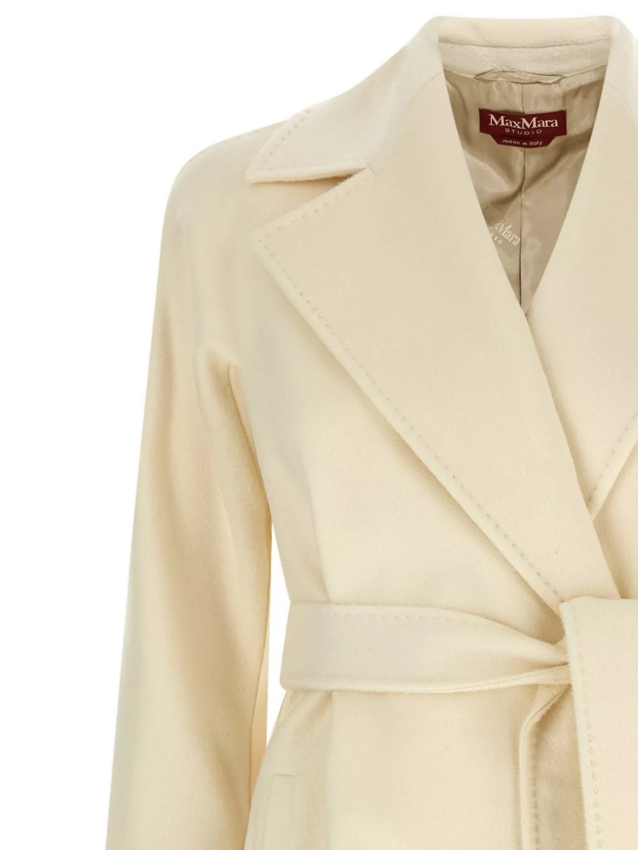 S Max Mara Waist Belted Coat Long Sleeves