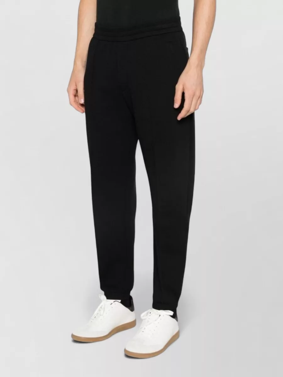 Emporio Armani Cotton Sweatpants Tapered Leg Elasticated Waist