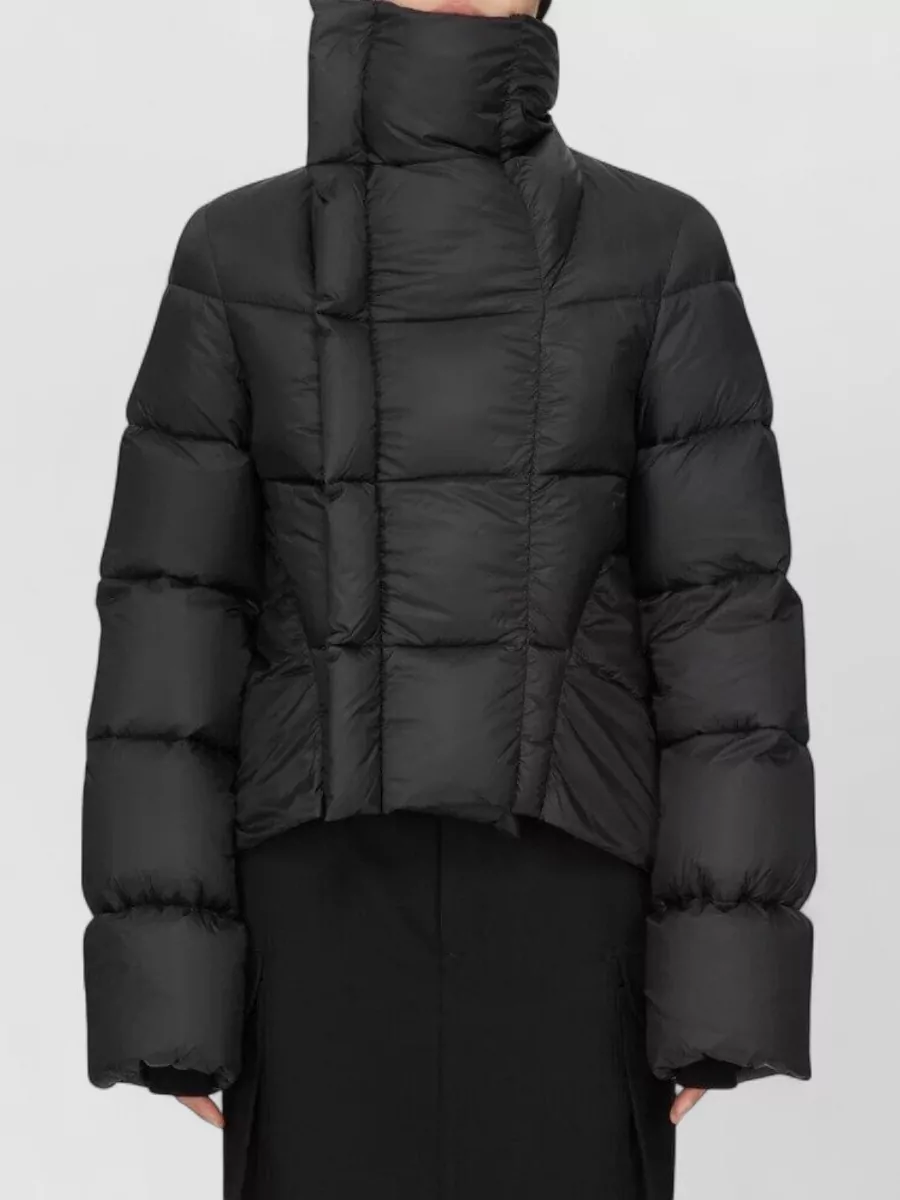 Rick Owens down quilted asymmetric puffer jacket