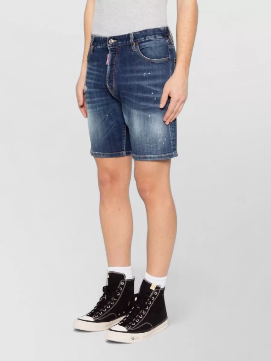Dsquared2 Distressed Denim Shorts
