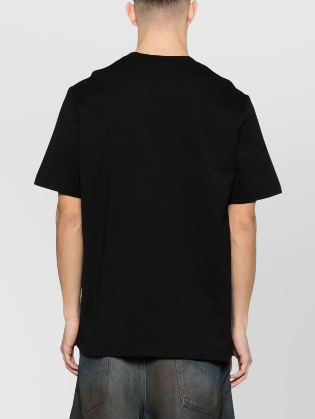 Msgm Logo Crew Neck Cotton T-Shirt