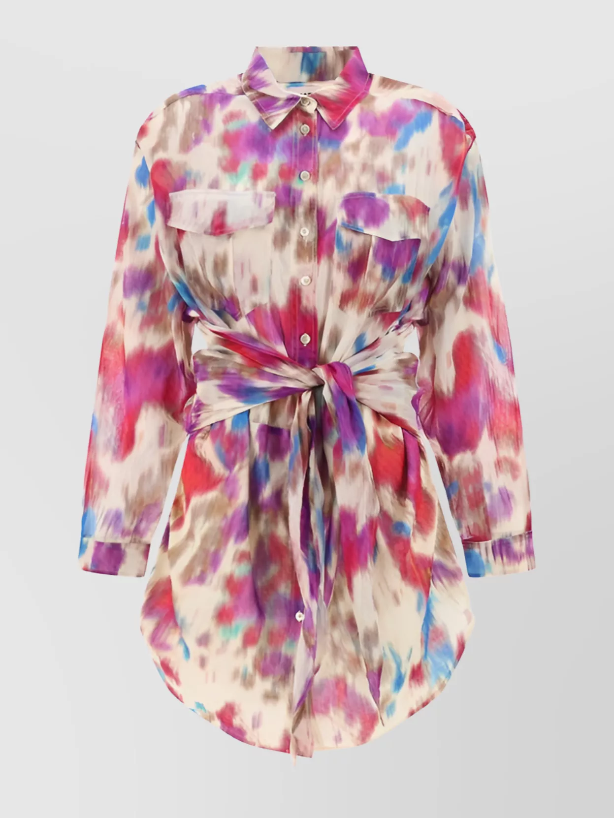 Shop Isabel Marant Étoile New Tie-dye Mini Dress Pockets