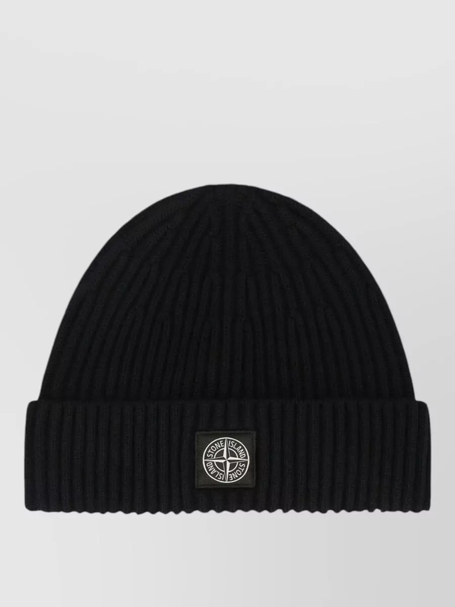 Stone Island Ribbed wool beanie