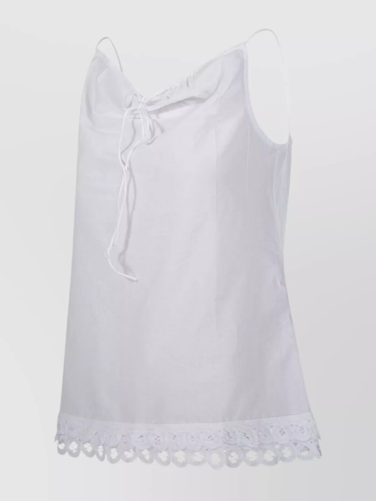 By Malene Birger Bow Lace Spaghetti Straps Top
