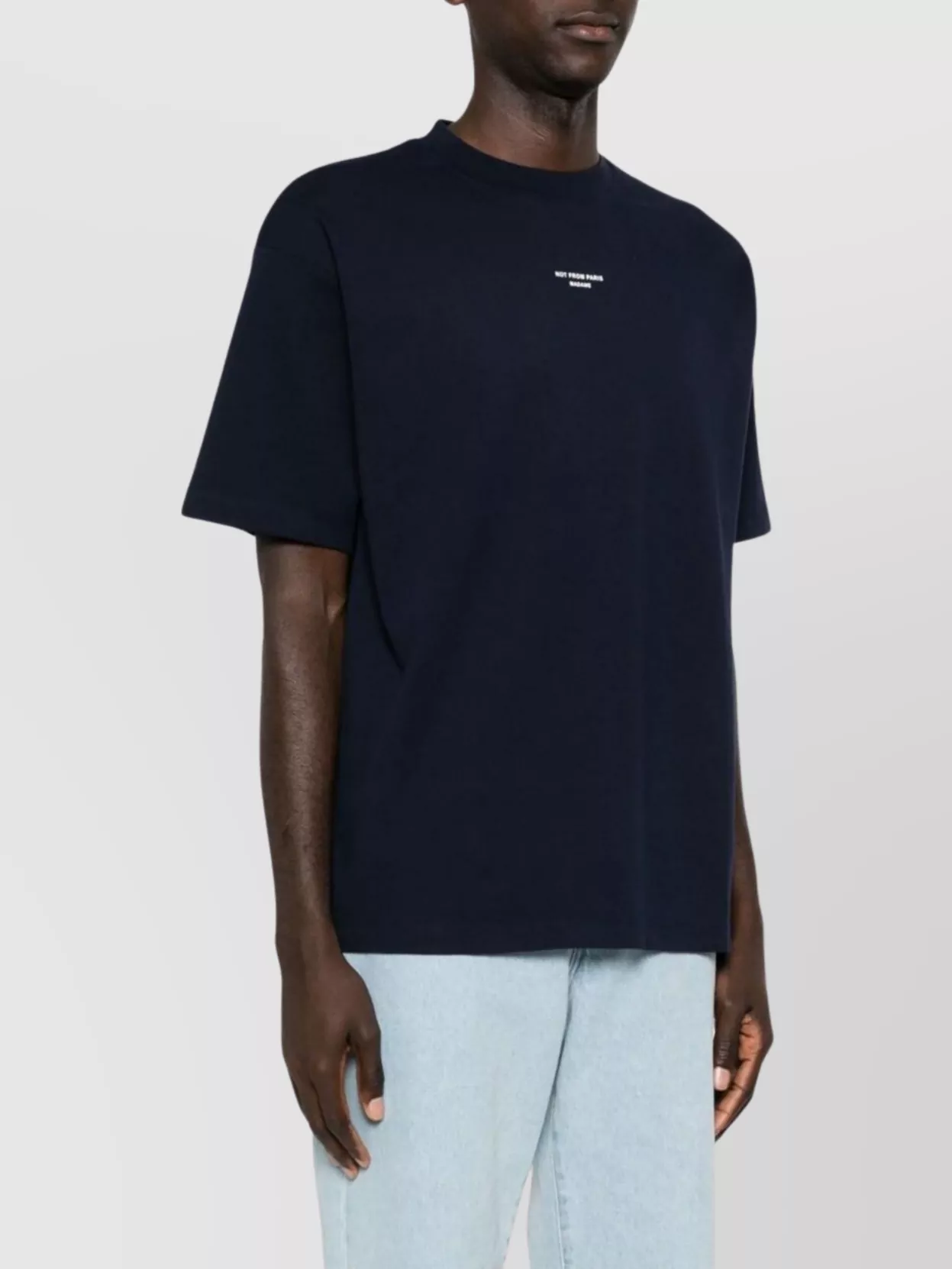 Drôle De Monsieur Crew Neck Short Sleeve Cotton Jersey T-Shirt