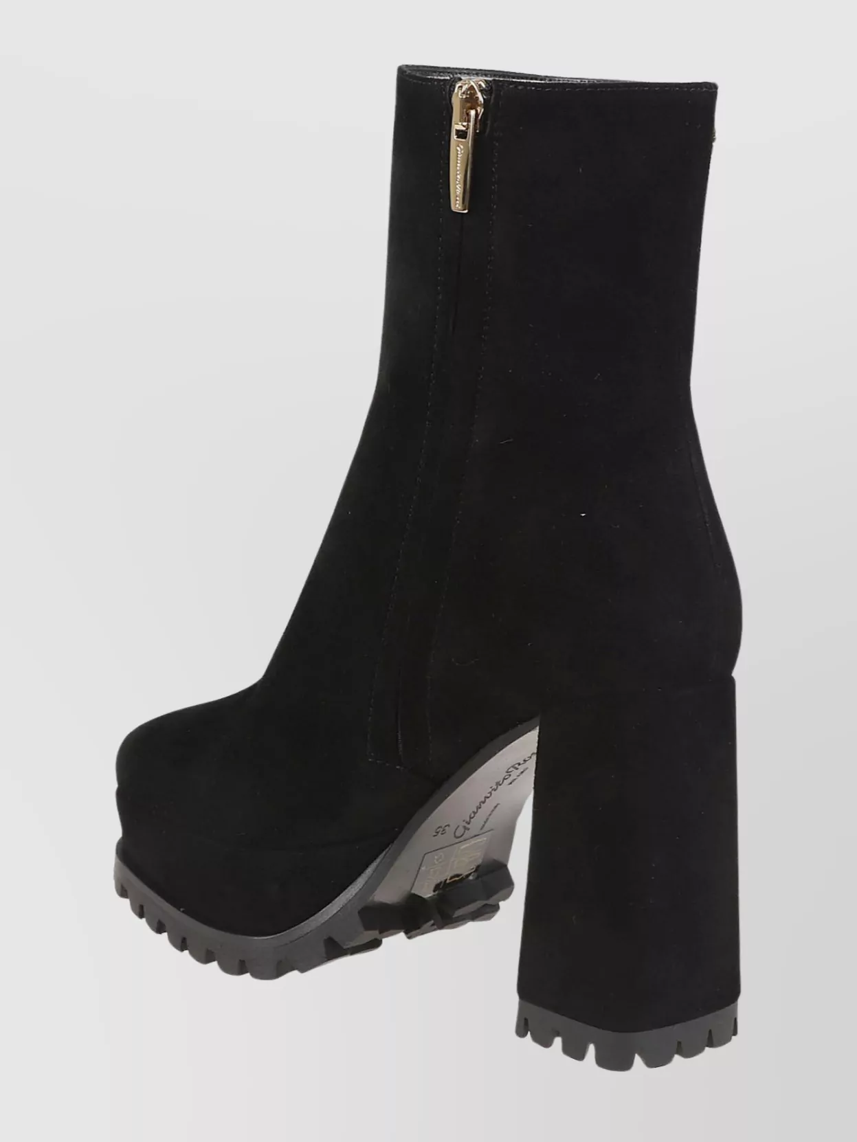 Gianvito Rossi Harlem Suede Ankle Boot Platform