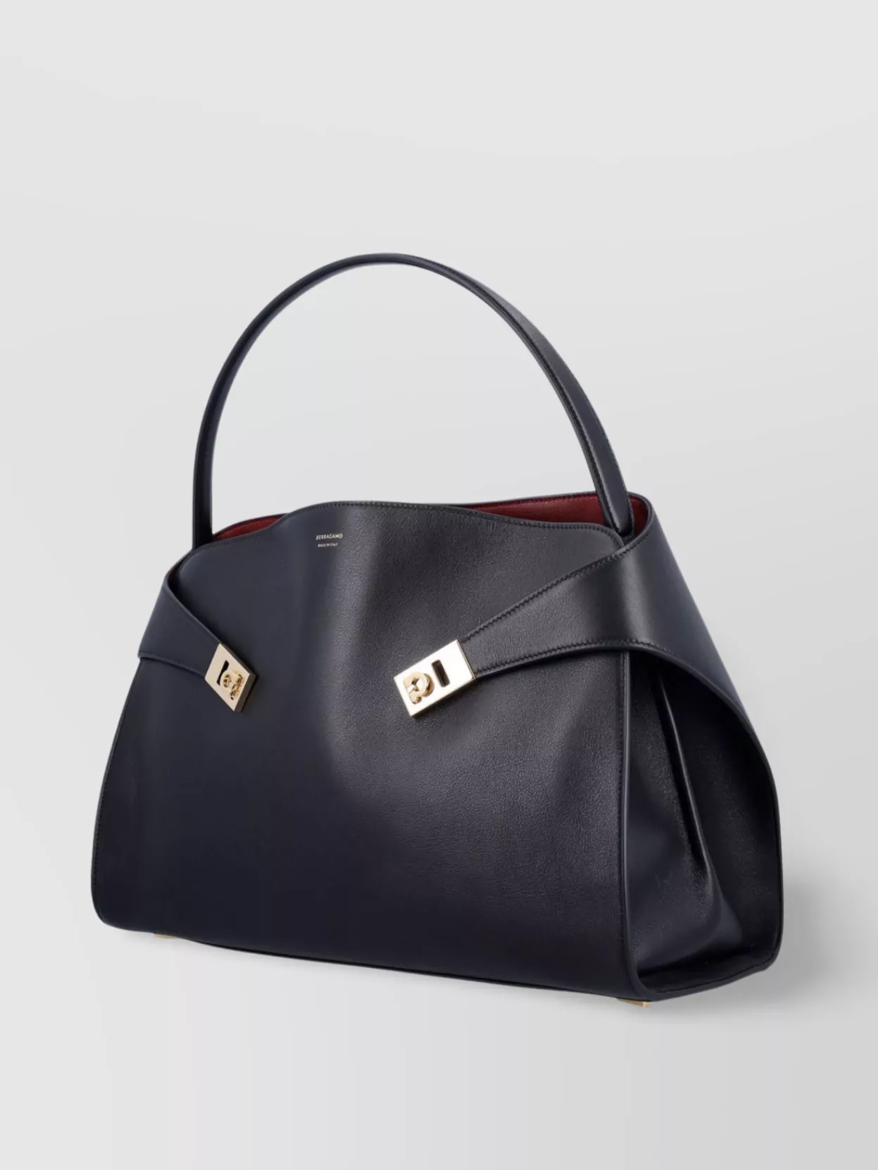 FERRAGAMO BICOLOR LEATHER SHOULDER BAG