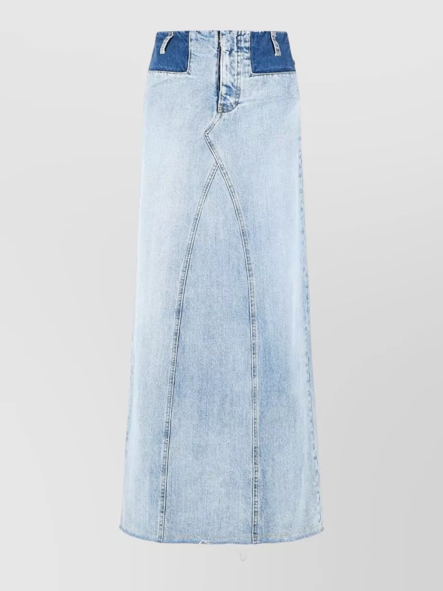 Maison Margiela denim two tone maxi skirt