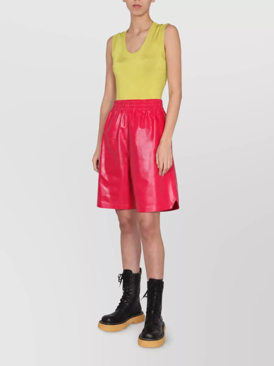 Bottega Veneta Leather Shorts