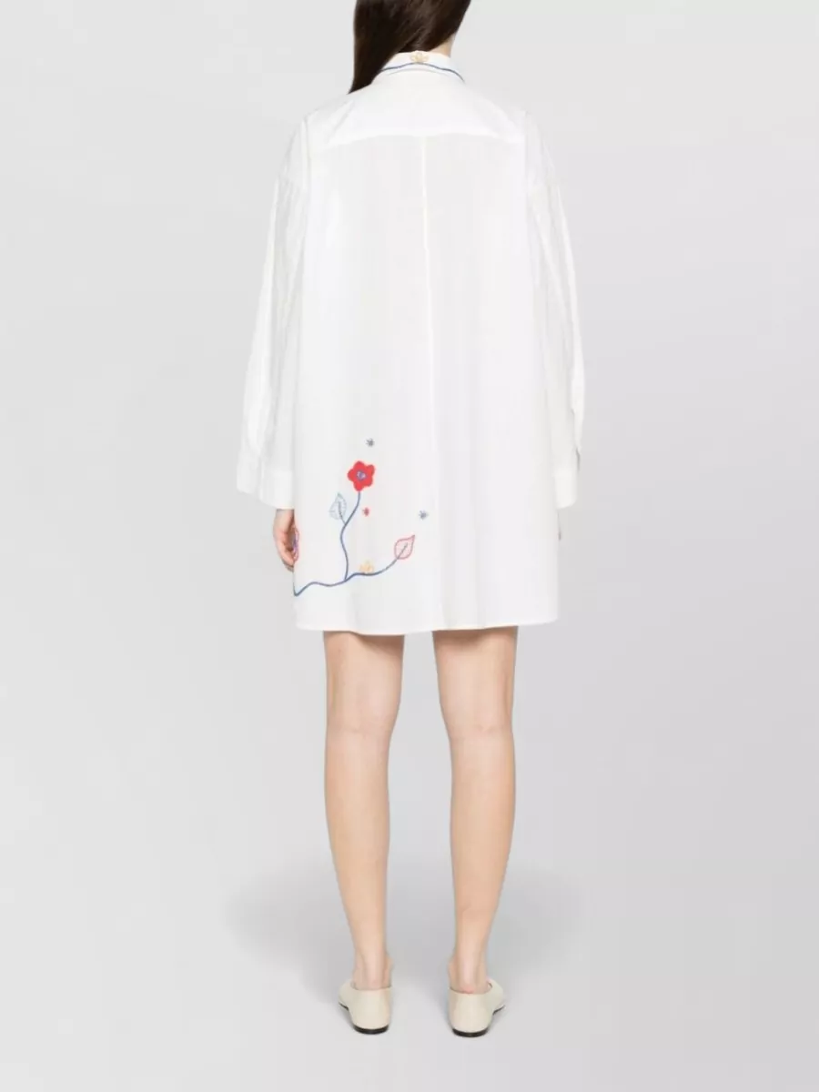 Forte Forte Embroidered Cotton Mini Dress