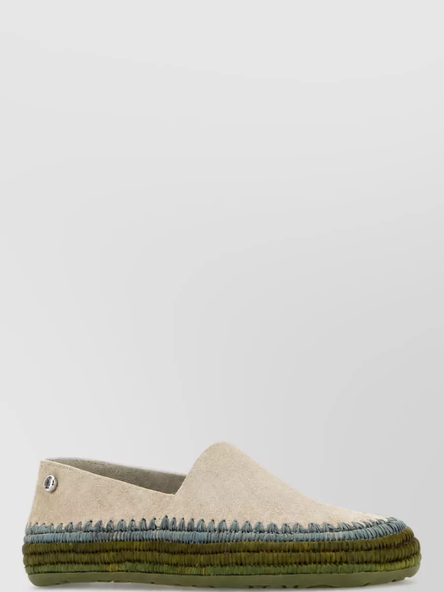 Loewe Paula's Ibiza suede leather espadrille slippers