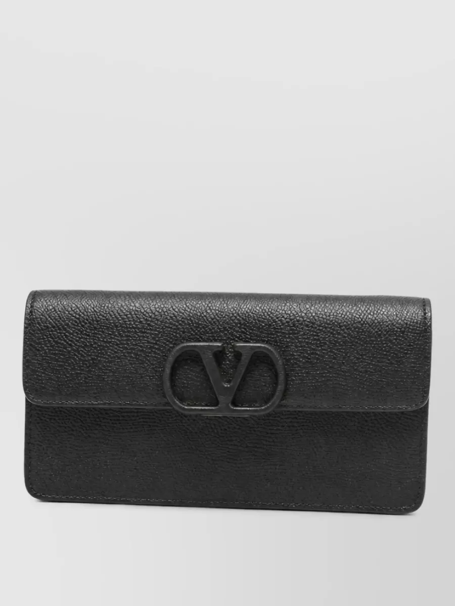 Valentino leather chain clutch bag