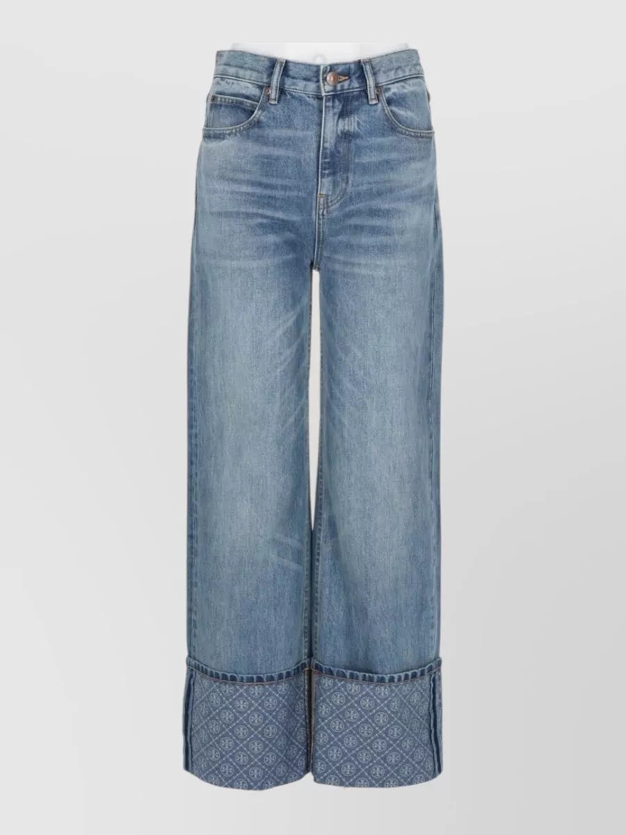 Tory Burch cotton straight-leg jeans