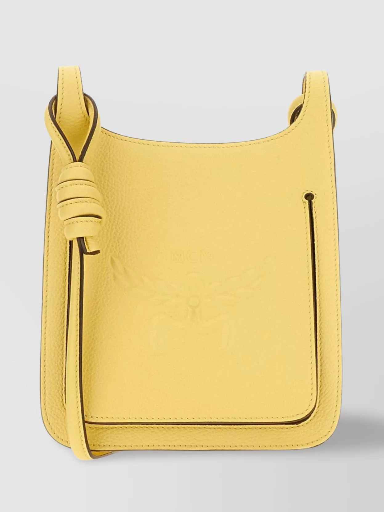 Mcm Yellow Leather Mini Himmel Hobo Crossbody Bag