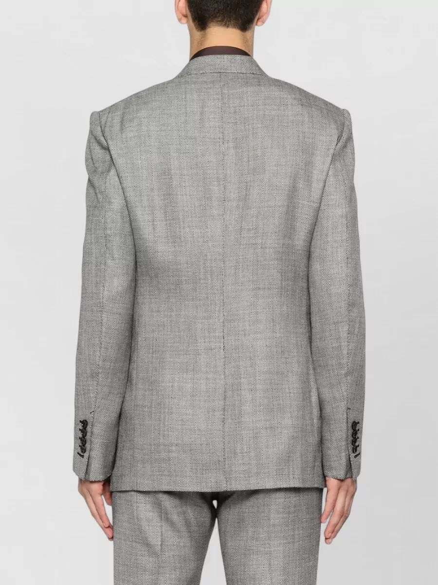 Tom Ford Herringbone Single-Breasted Blazer