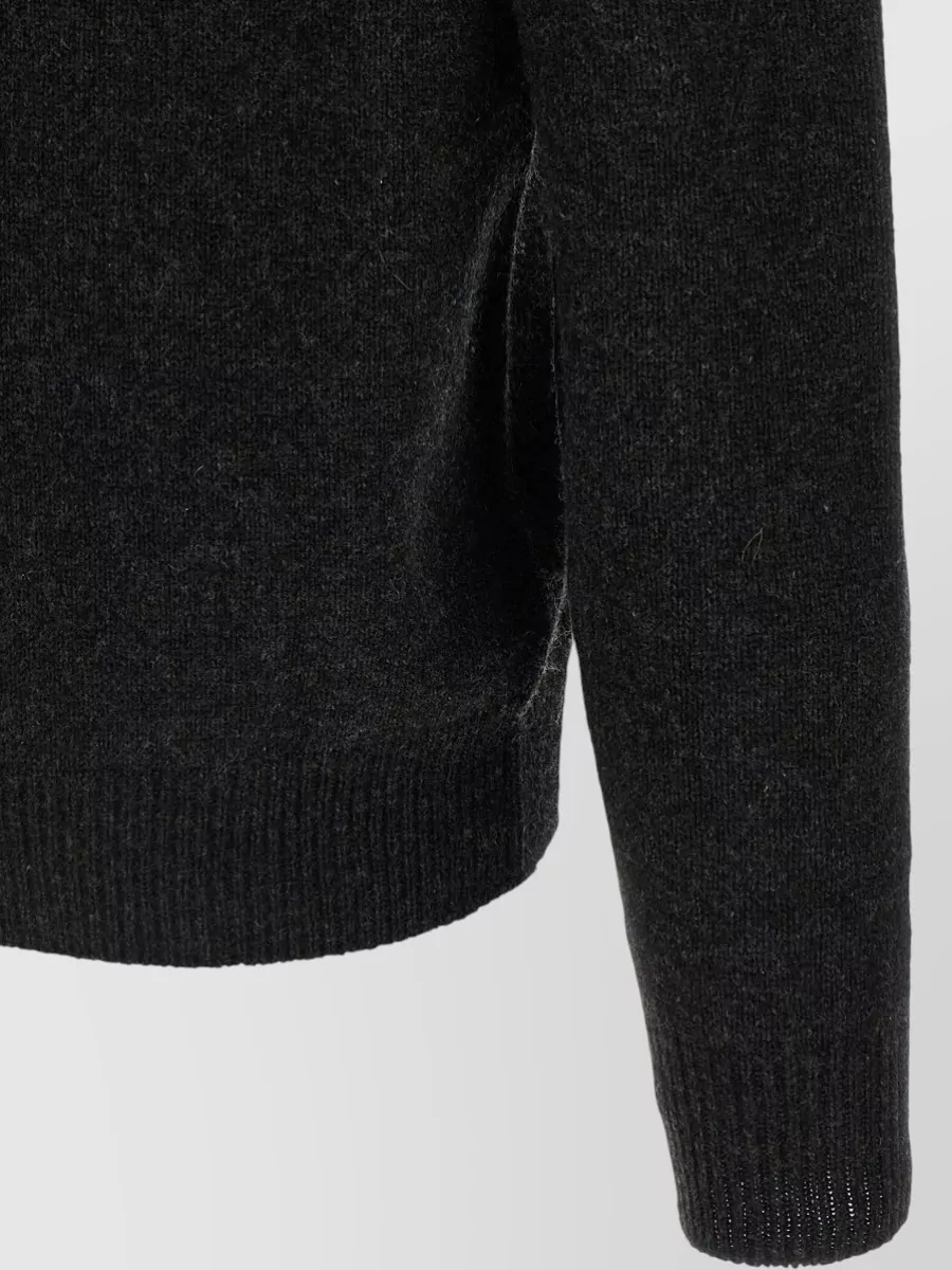 The Row Long Sleeve Polo Shirt With Ribbed Cuffs And Hem