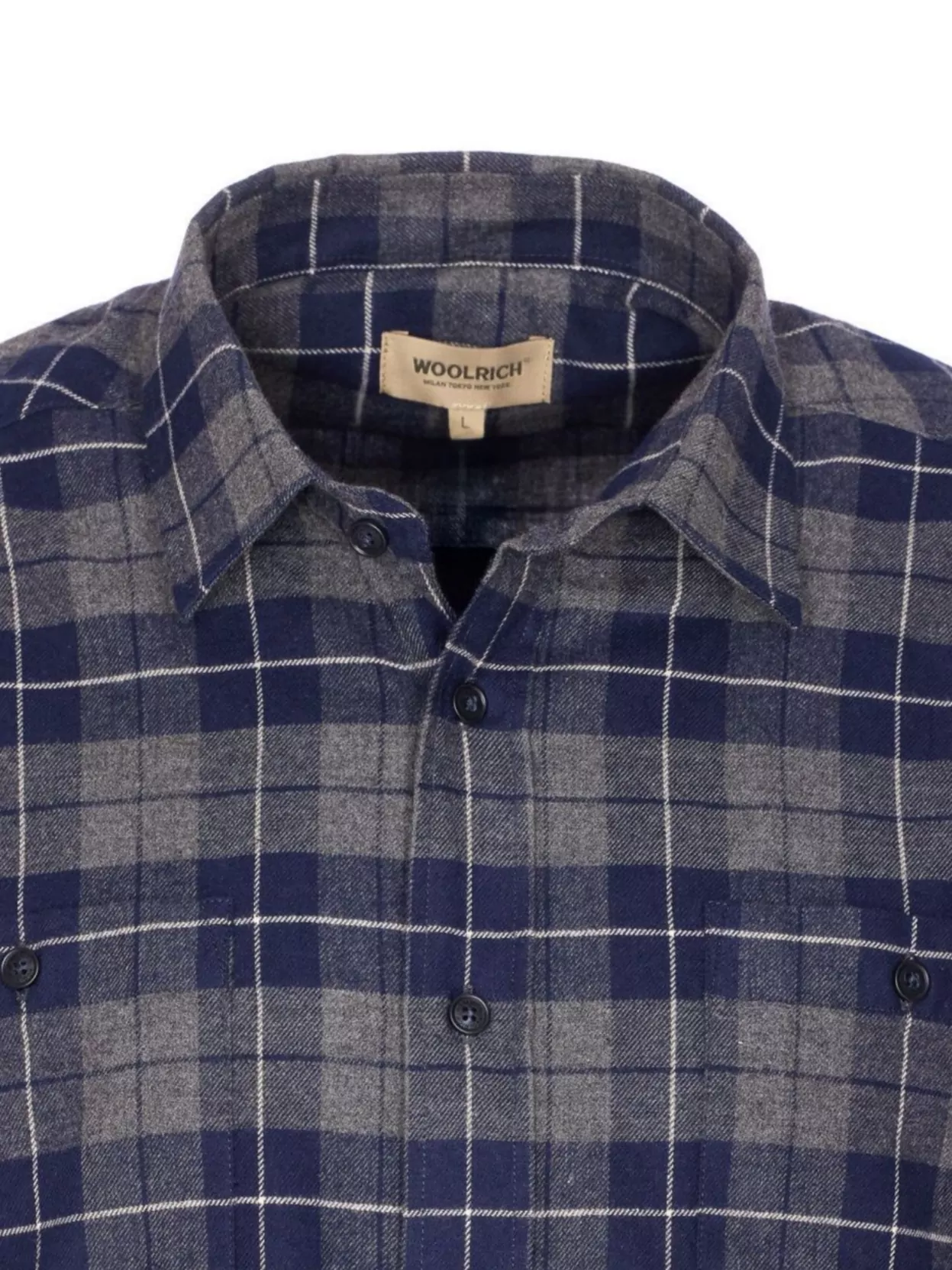 Woolrich Long Sleeve Check Pattern Button-Down Shirt