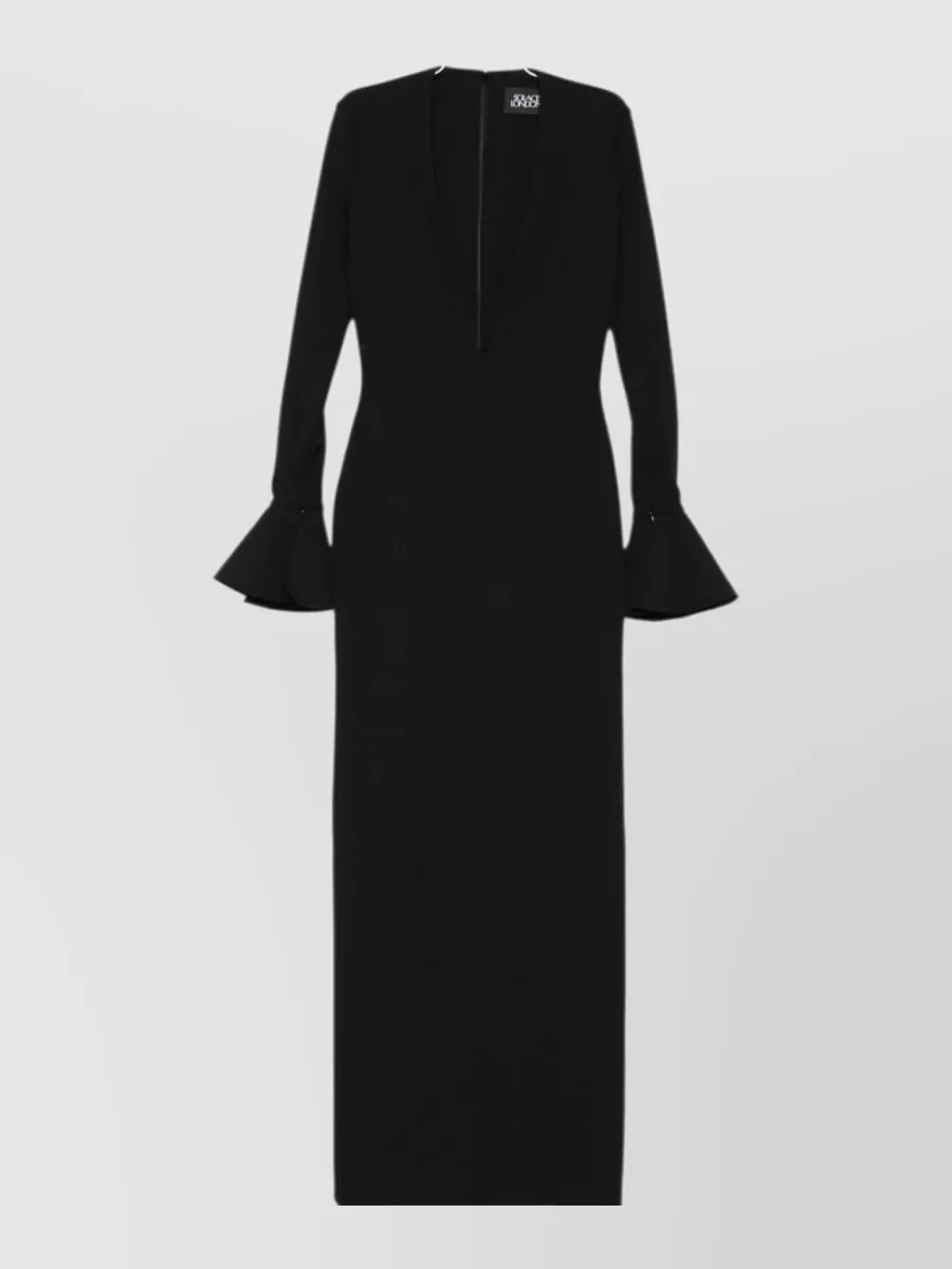 Solace London V-neck long-sleeve maxi dress