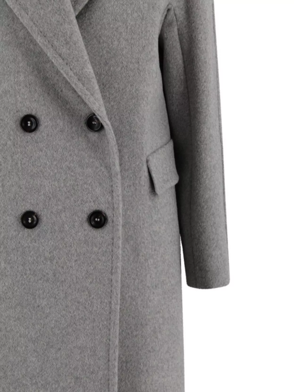 S Max Mara Cashmere Alpaca Wool Double-Breasted Coat