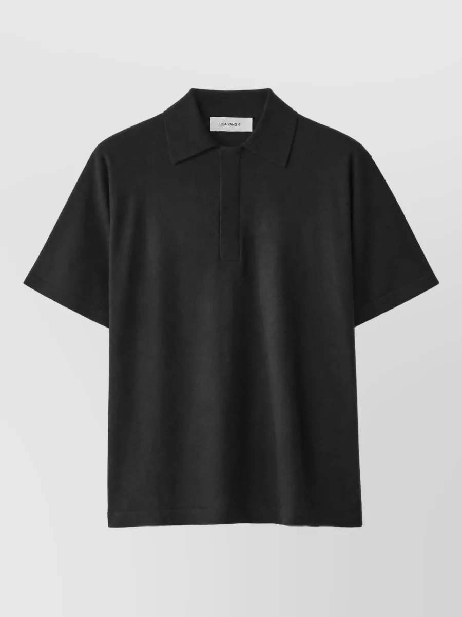 Lisa Yang cashmere ribbed polo shirt