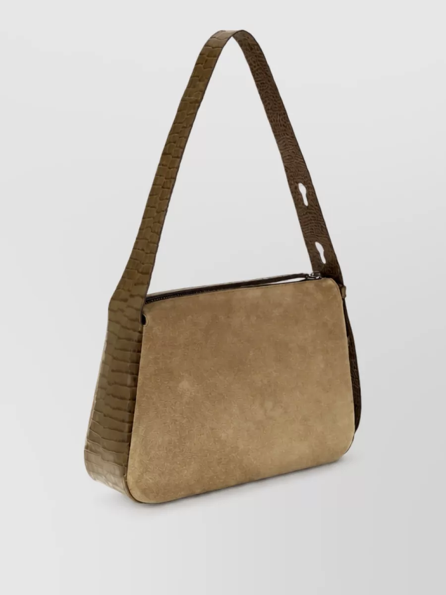 Tory Burch suede leather clutch bag