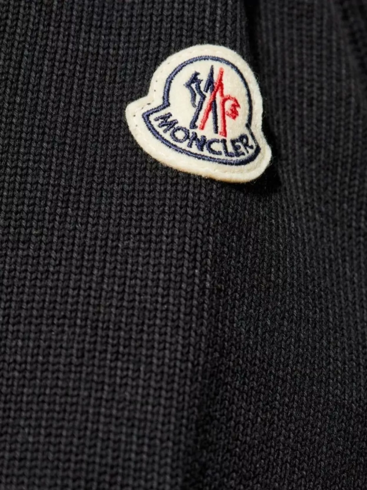 Moncler Padded Jacket With Ribbed Collar And Cuffs