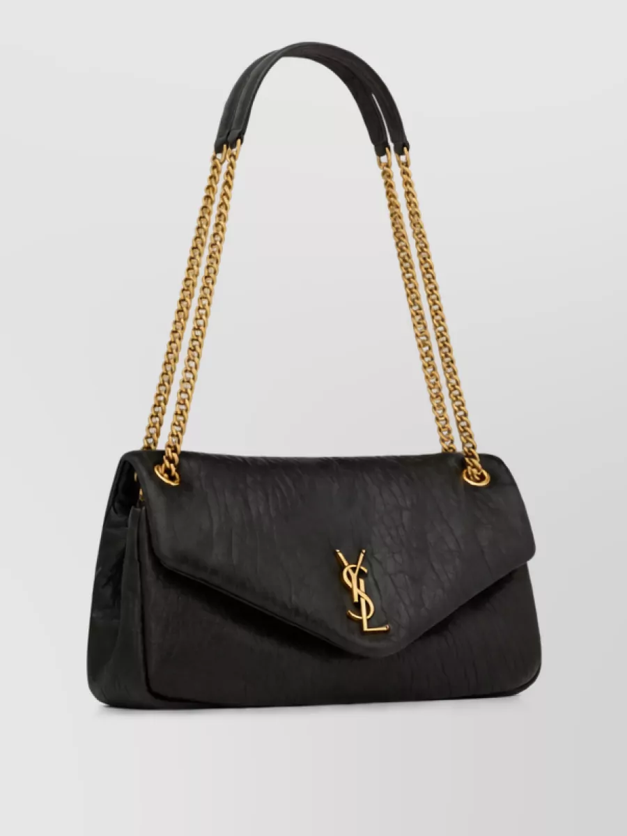 Saint Laurent Calypso Lamb Leather Clutch Bag