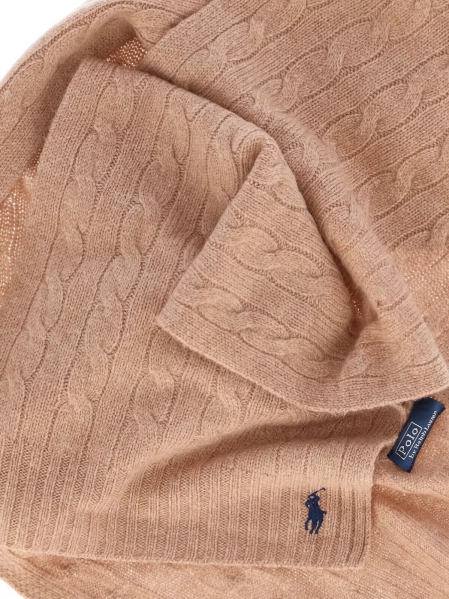 Polo Ralph Lauren Wool Cashmere Cable Knit Scarf