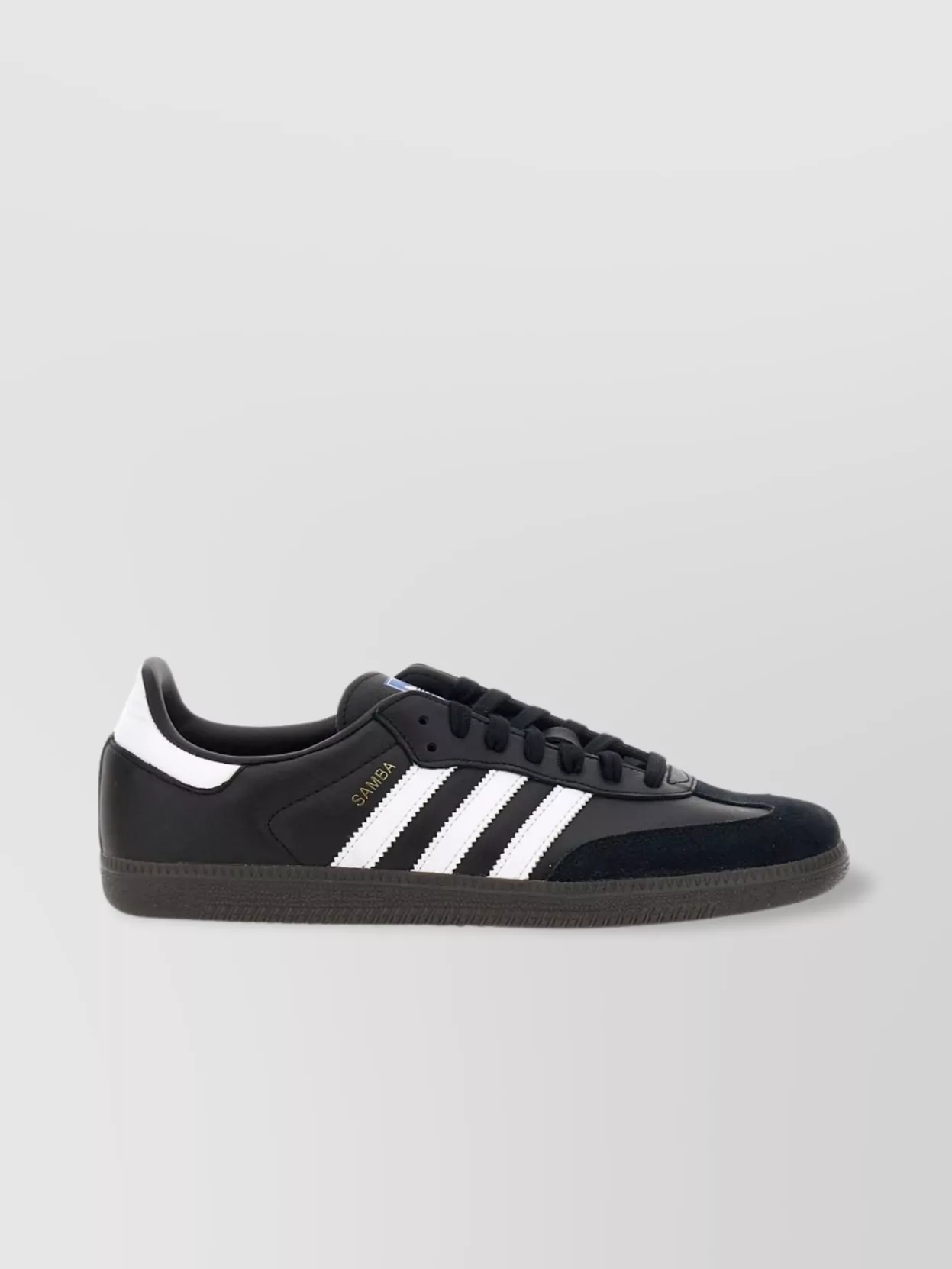 Shop Adidas Originals Leather Sneakers With Iconic Three Stripes In Blue