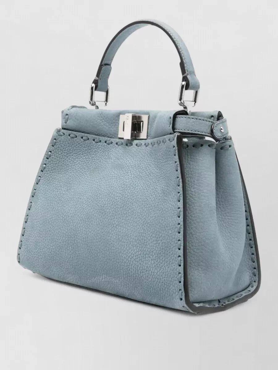 Fendi Peekaboo Mini Tote Bag Suede Strap