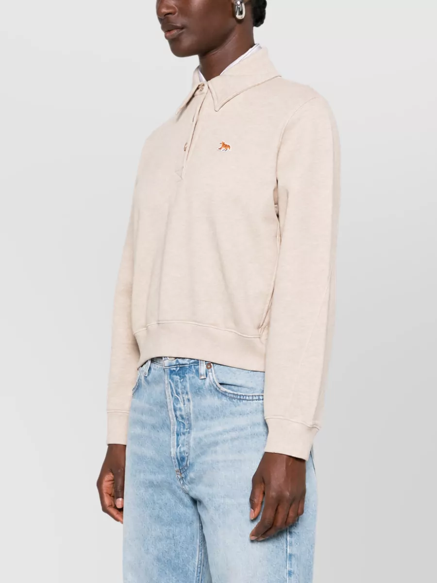 Maison Kitsuné Organic Cotton Polo Sweatshirt