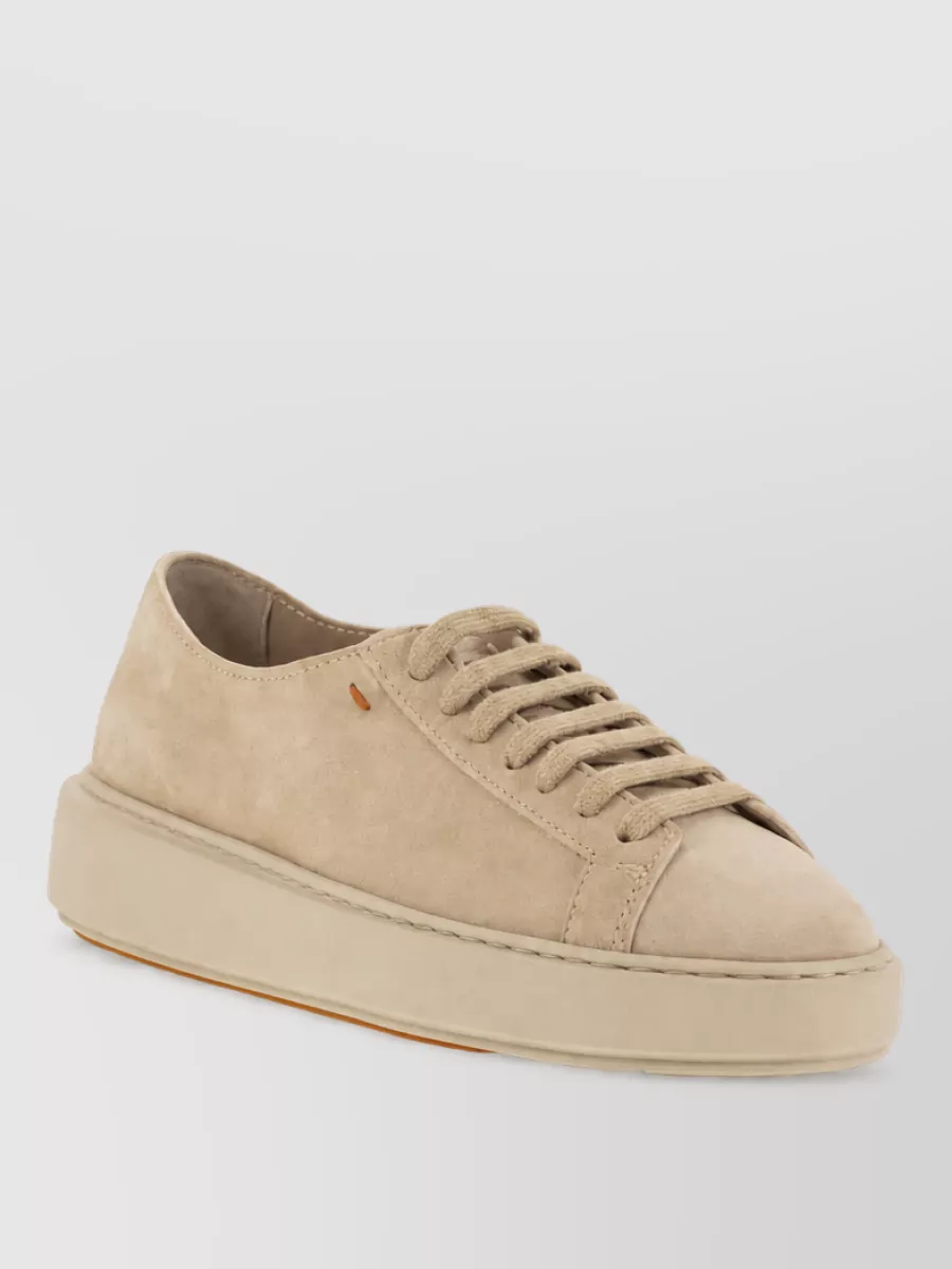 Santoni suede leather sneakers