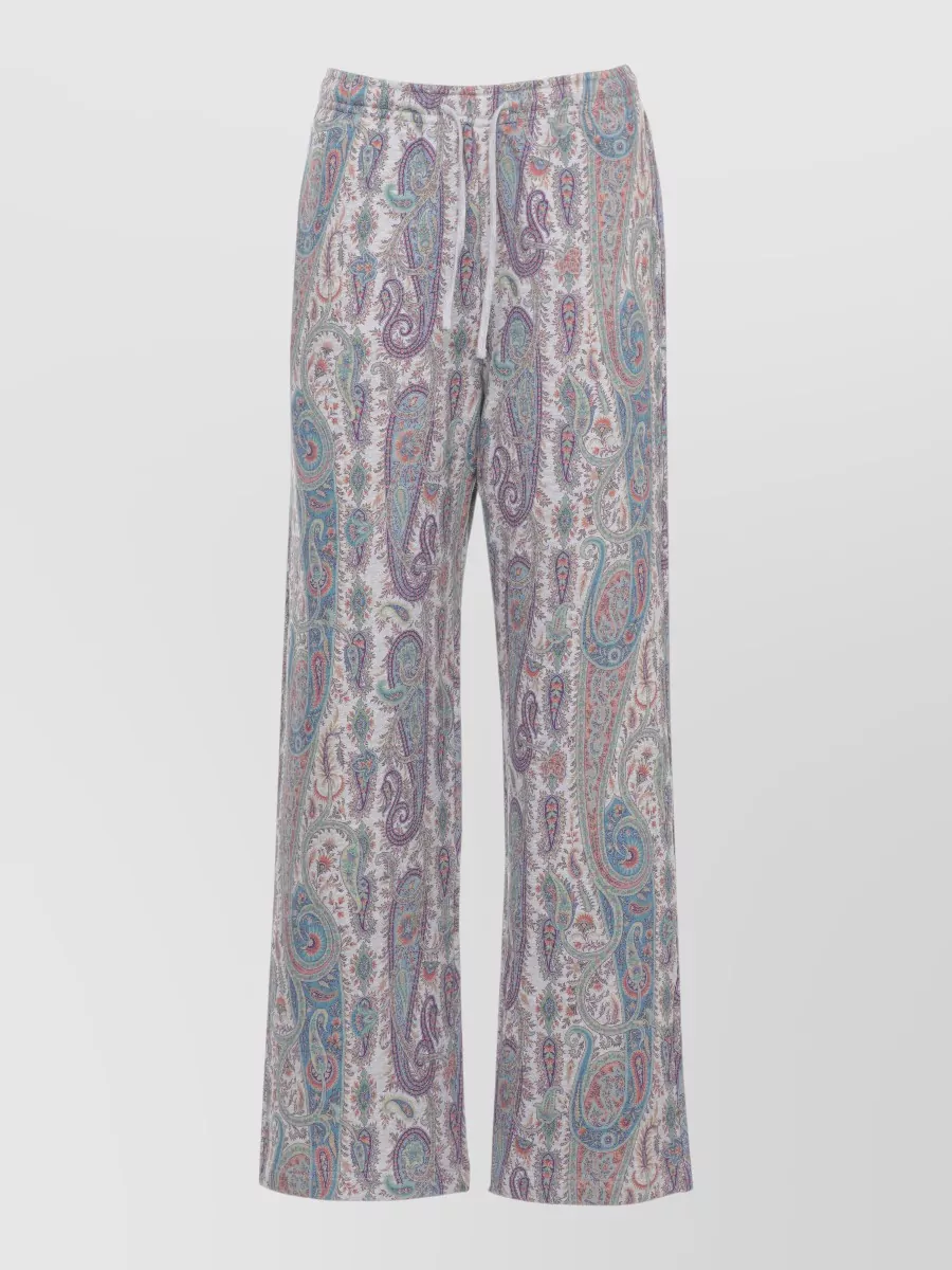 Etro Cotton straight-leg wide-leg trousers