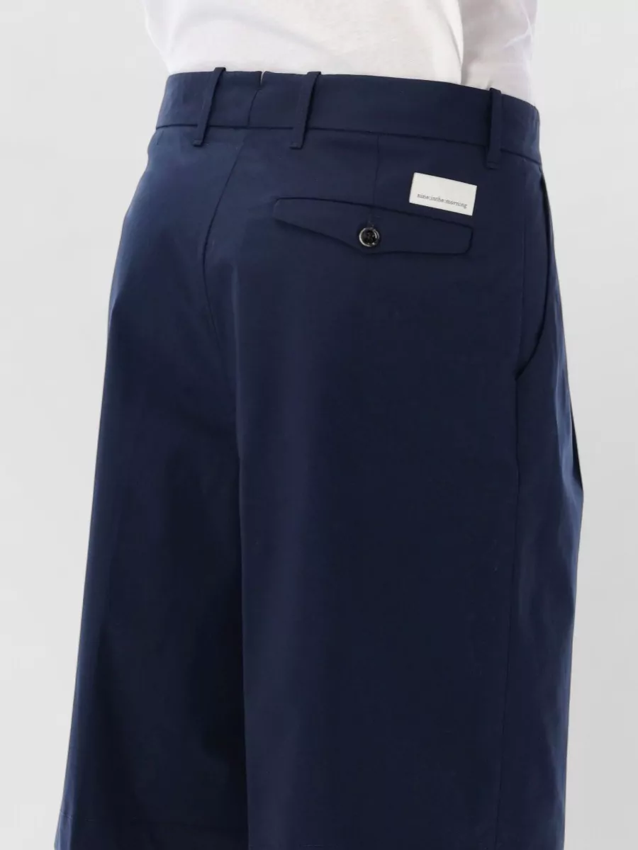 Nine In The Morning Cotton Pleated Tailored Bermuda Shorts