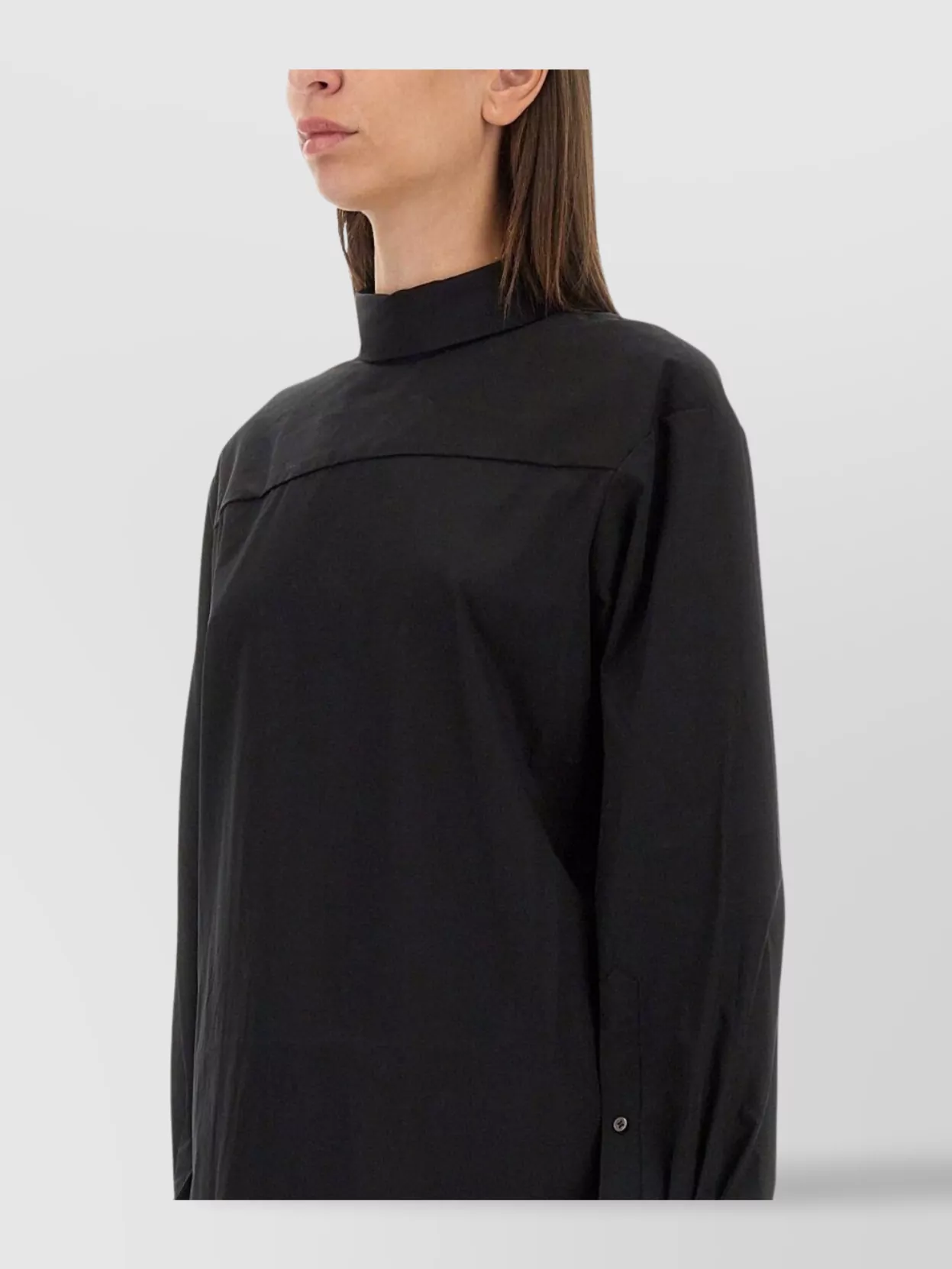Dries Van Noten Longline Plaid Shirt High-low Hem In Black