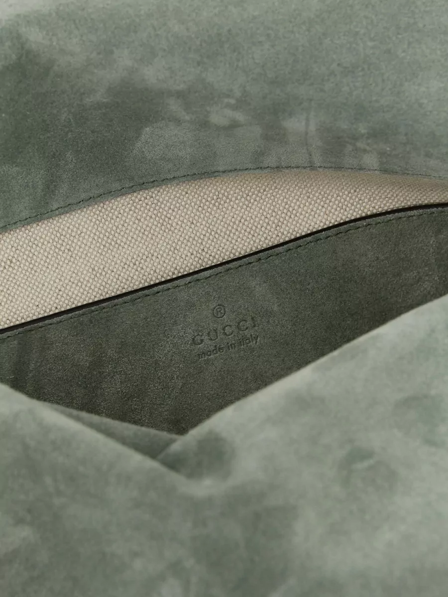 Gucci Gg Large Suede Cross-Body Bag