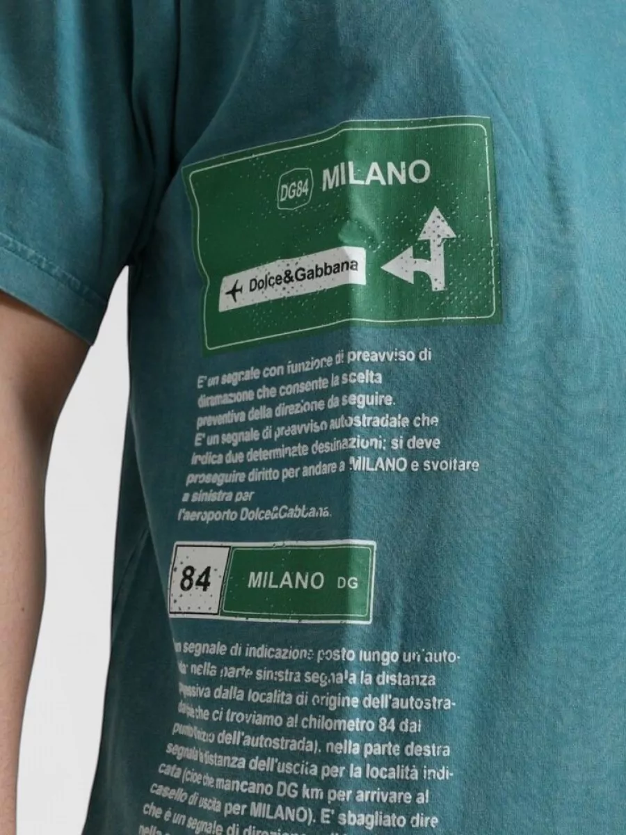 Dolce&Gabbana Cotton Milano Print Round Neck T-Shirt