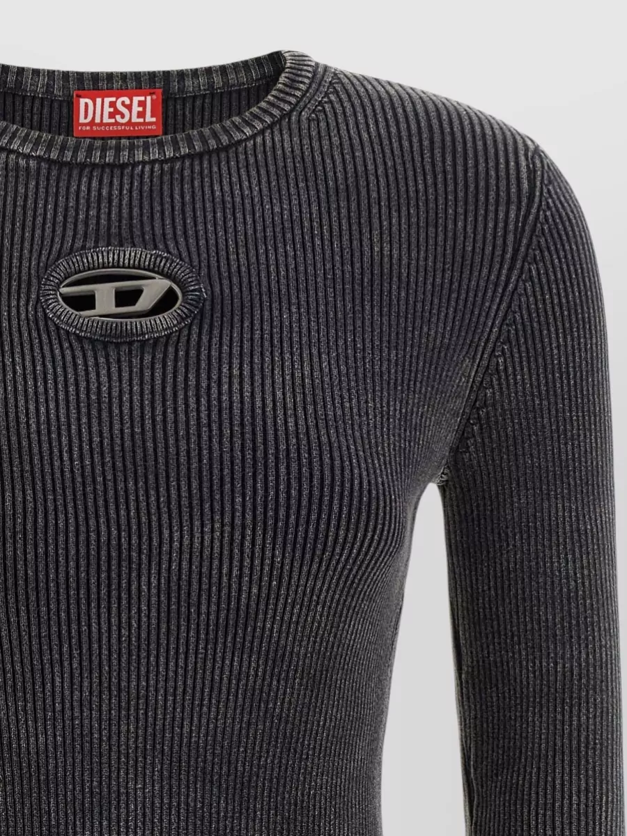 Diesel Ribbed Cutout Mini Knitted Dress