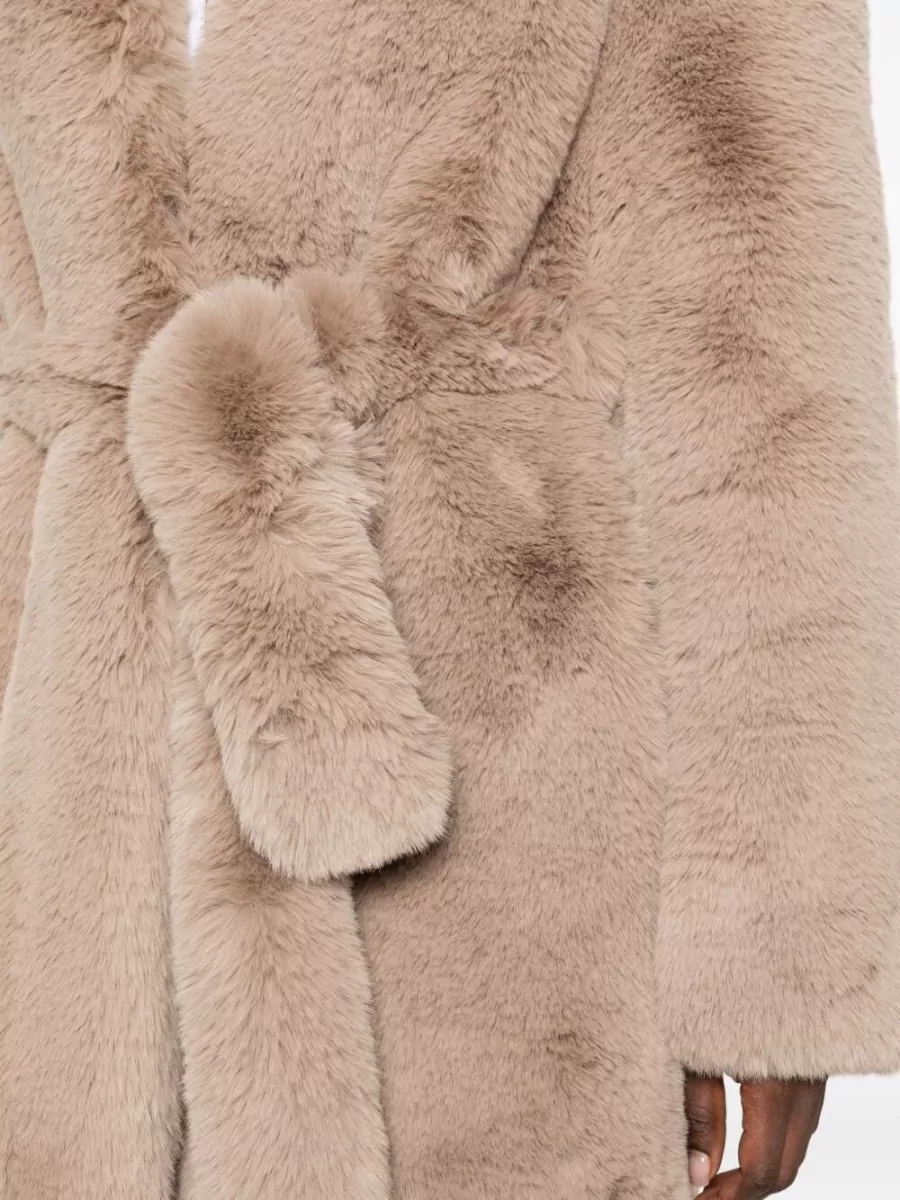The Frankie Shop Faux Fur Belted Coat