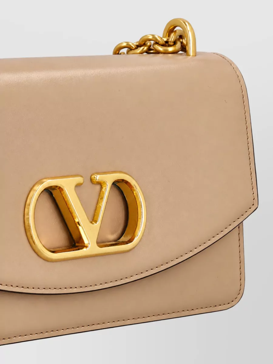 Valentino Garavani Vain Small Leather Clutch Bag