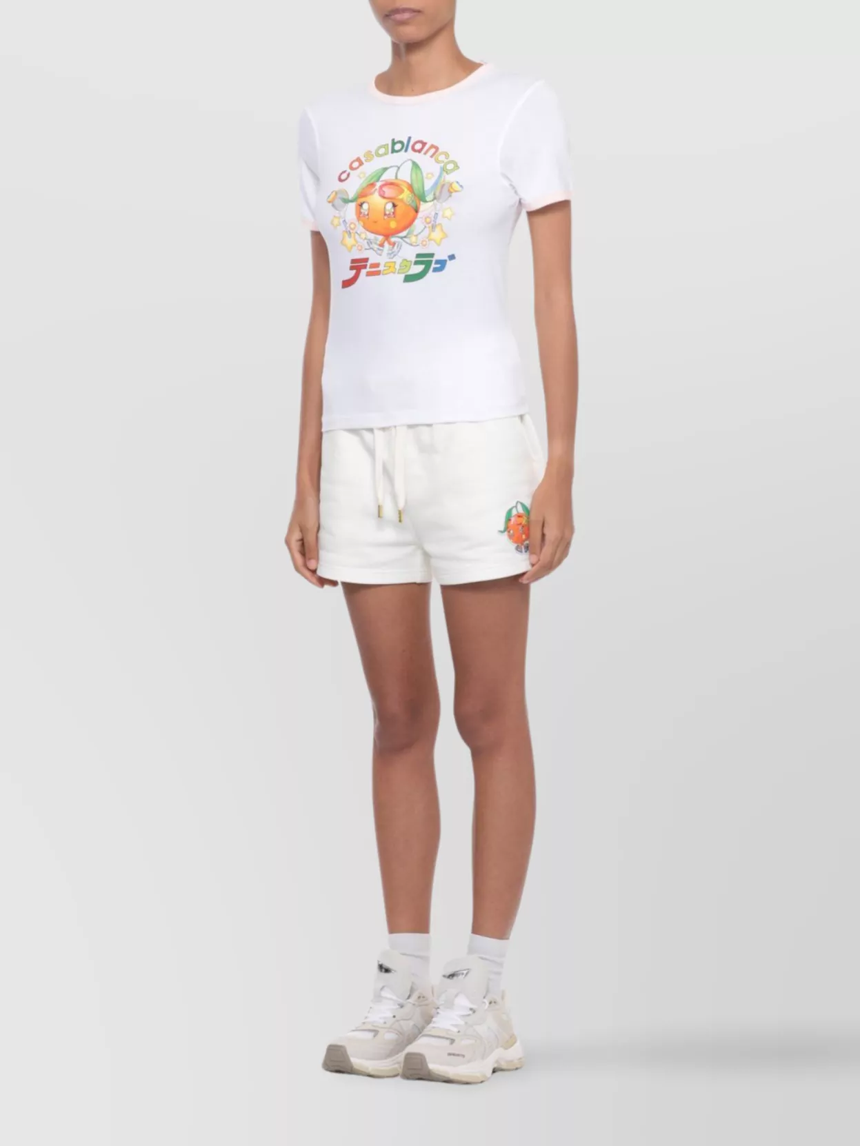 Casablanca Short Sleeve Graphic Print Cotton T-Shirt