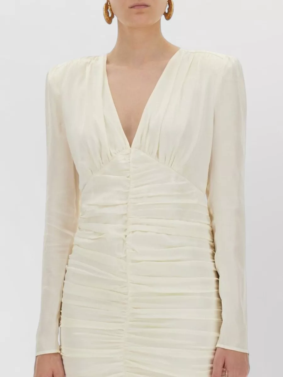 Rotate Birger Christensen Satin Gathered Mini Dress
