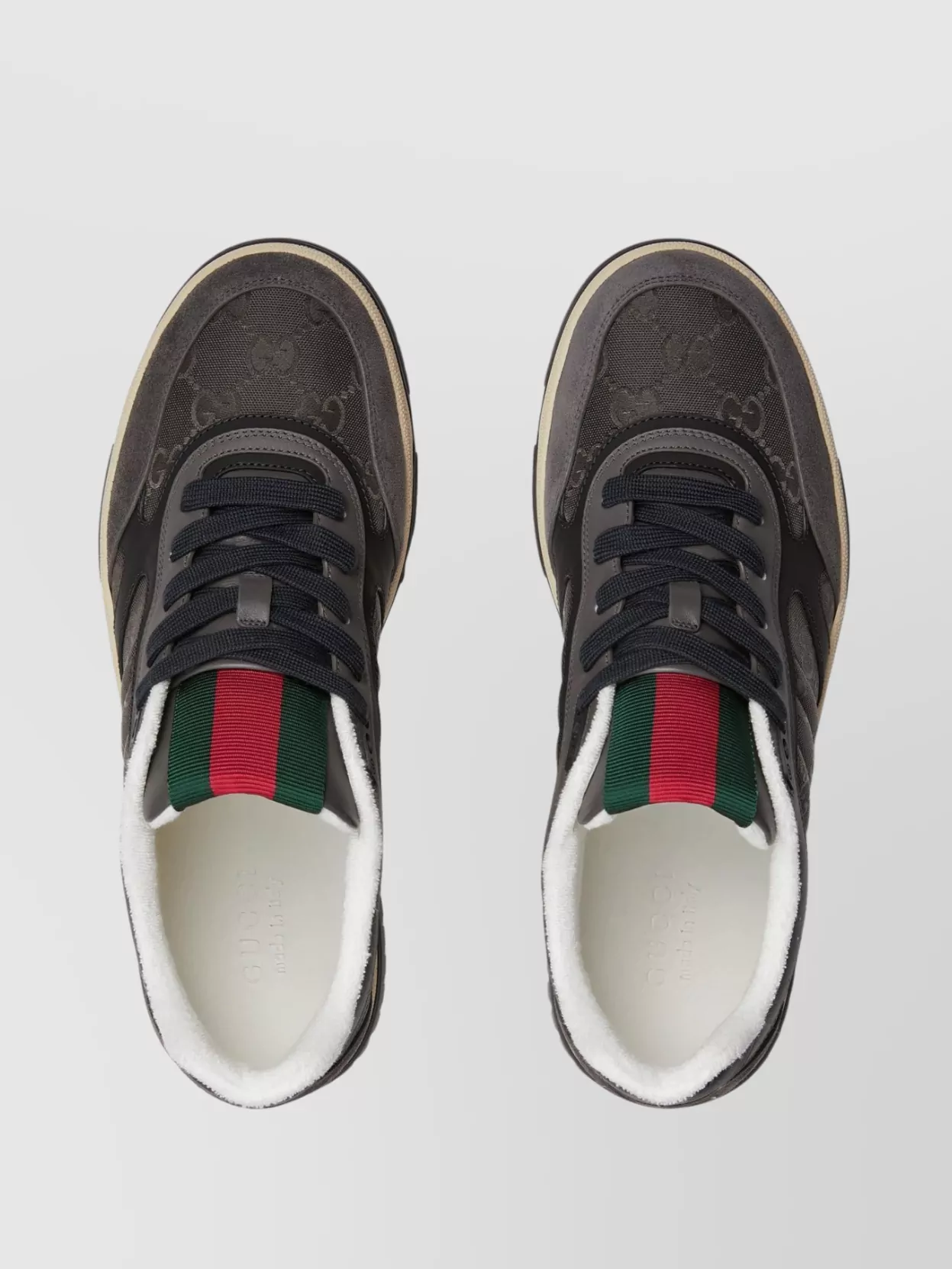Gucci Interlocking G Suede Trim Sneakers
