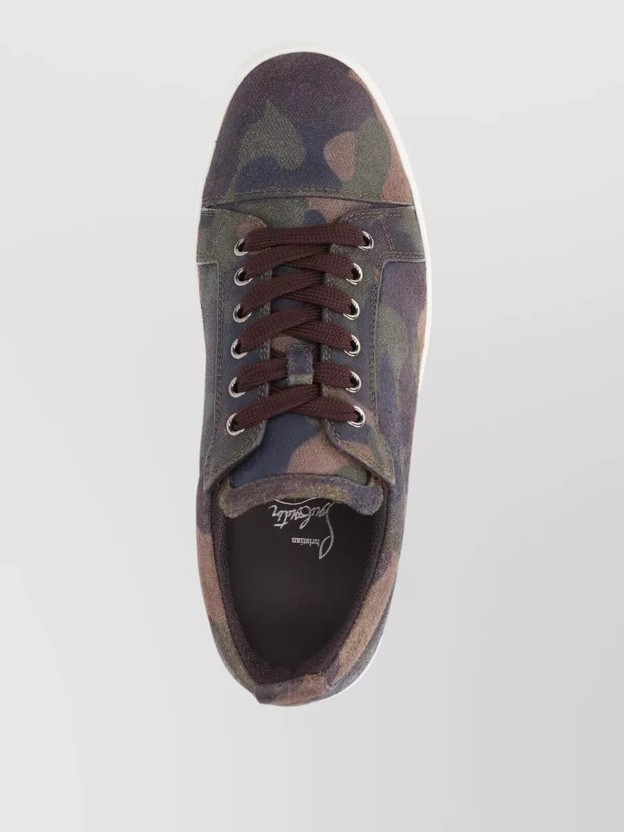 Christian Louboutin Camouflage Low Top Sneakers Metal Eyelets