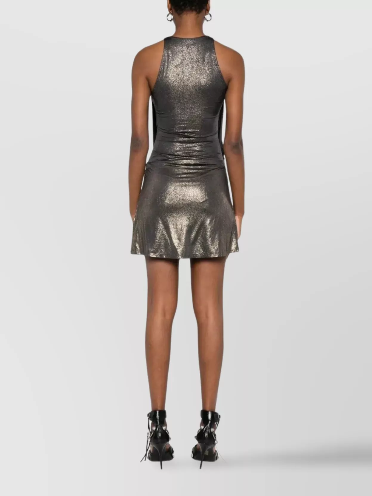 Diesel Draped Corset Halter Neck Mini Dress In Black
