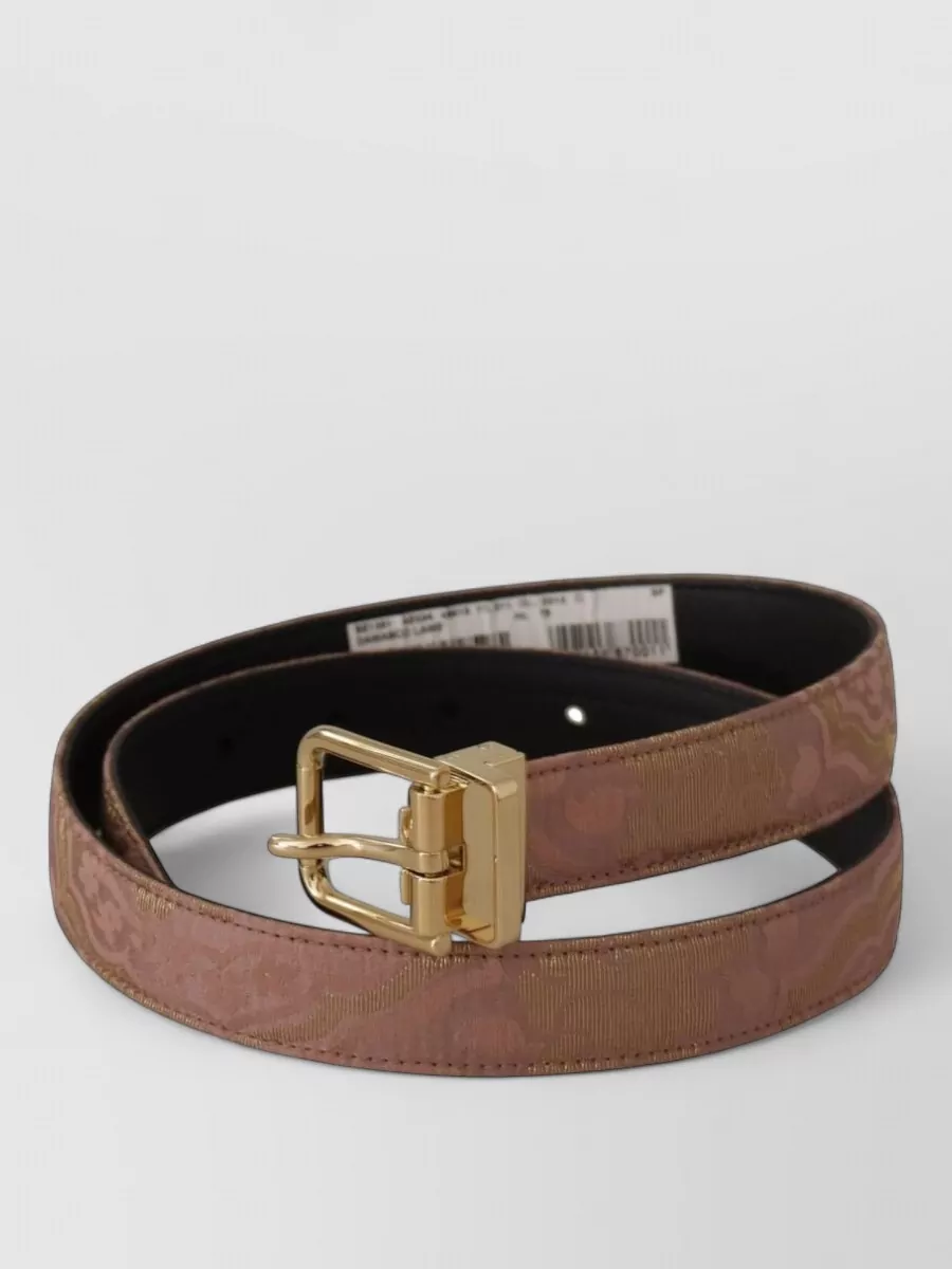 Dolce&Gabbana Leather Logo Buckle Belt