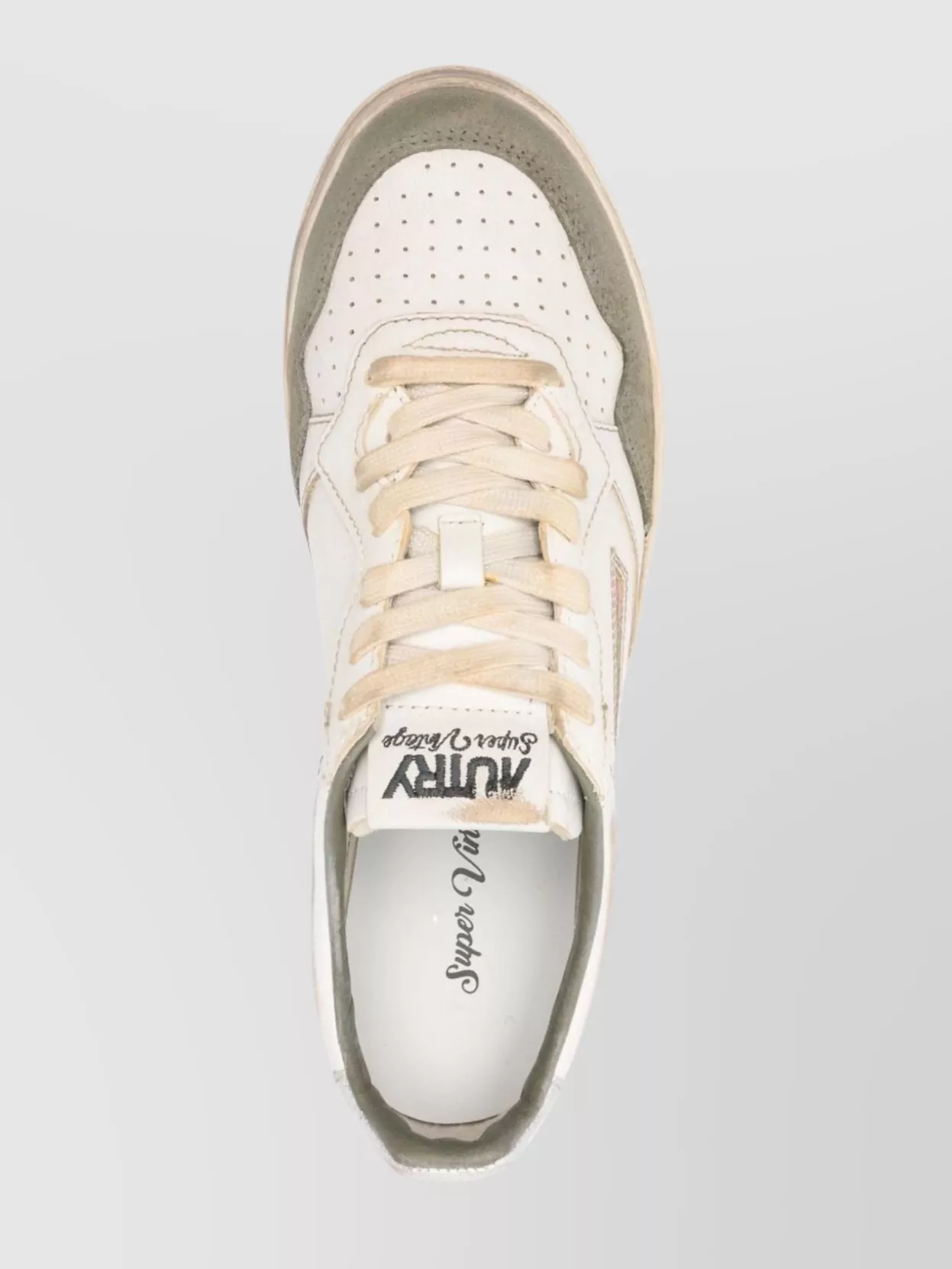 Autry Low Top Sneakers With Contrasting Leather Inserts In Neutral